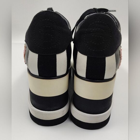 Stella McCartney Leather Elyse Star Platform Trainers Sneakers Sz 38 - Picture 12 of 16